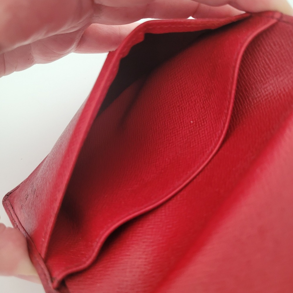 Louis Vuitton Red Epi Leather Portefeuille Viennois Kiss Lock Wallet MI0012 - Picture 8 of 16